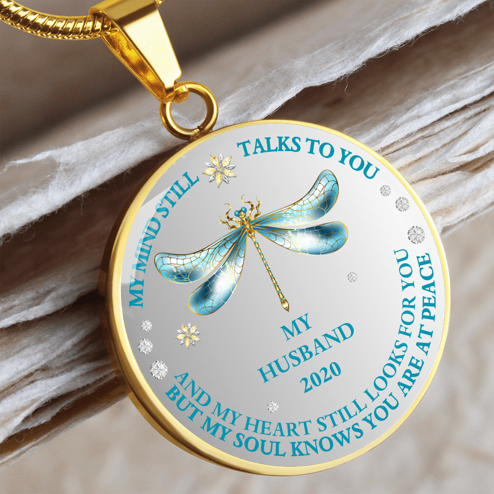 Sympathy Necklace for Husband Loss – Dragonfly Jewelry