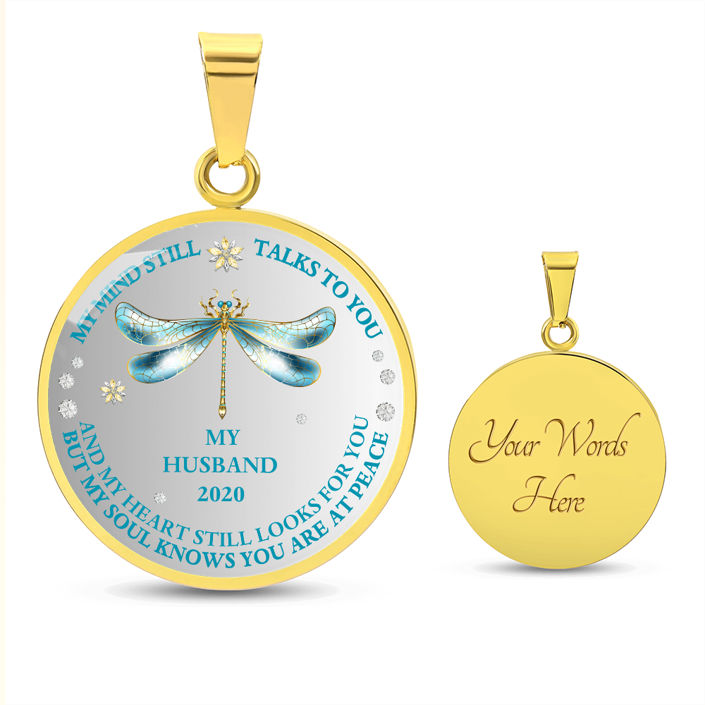 Sympathy Necklace for Husband Loss – Dragonfly Jewelry