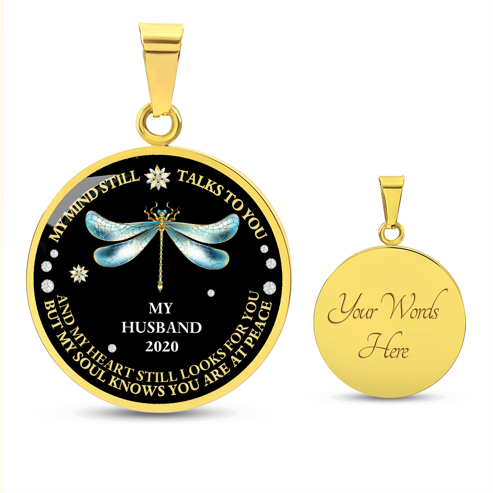 Circle Husband memorial  Necklace