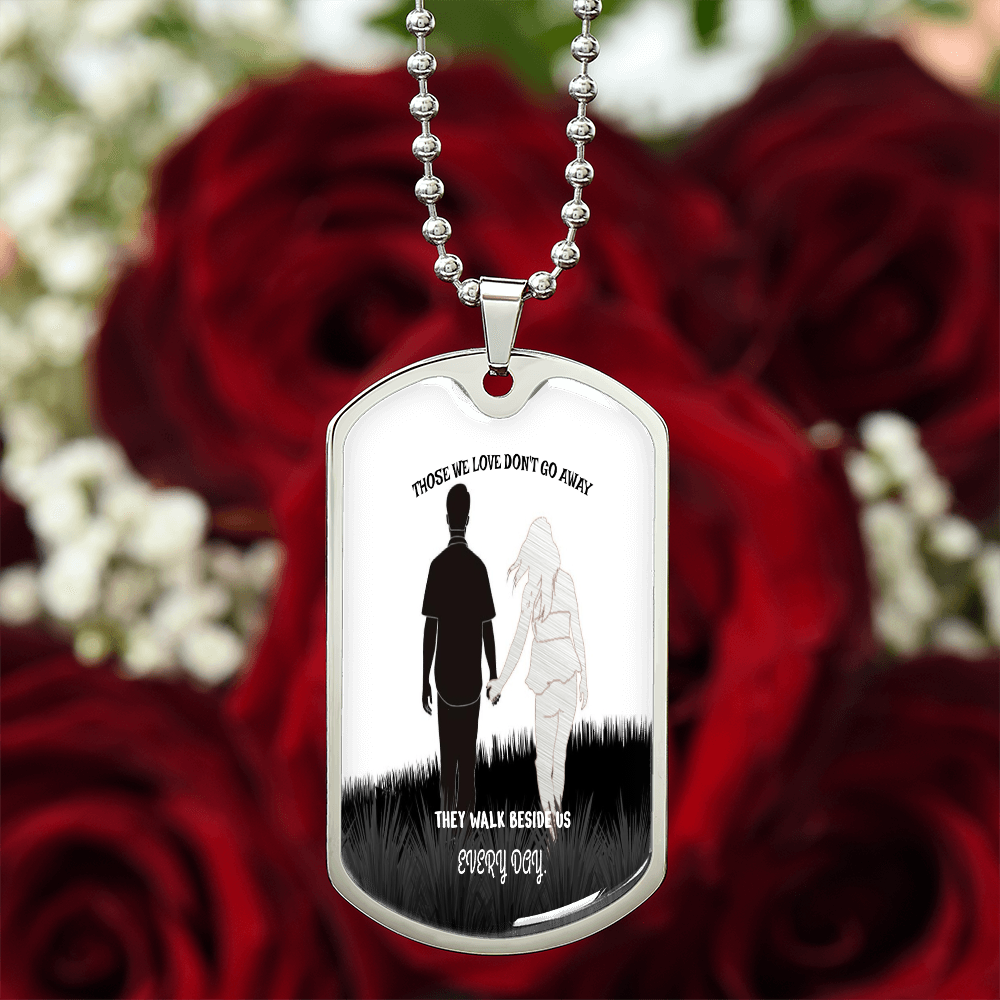 Personalized Military Tag Necklace – Memorial Jewelry – Remembrance Gift – Sympathy Necklace for Loss by ShineOn Fulfillment