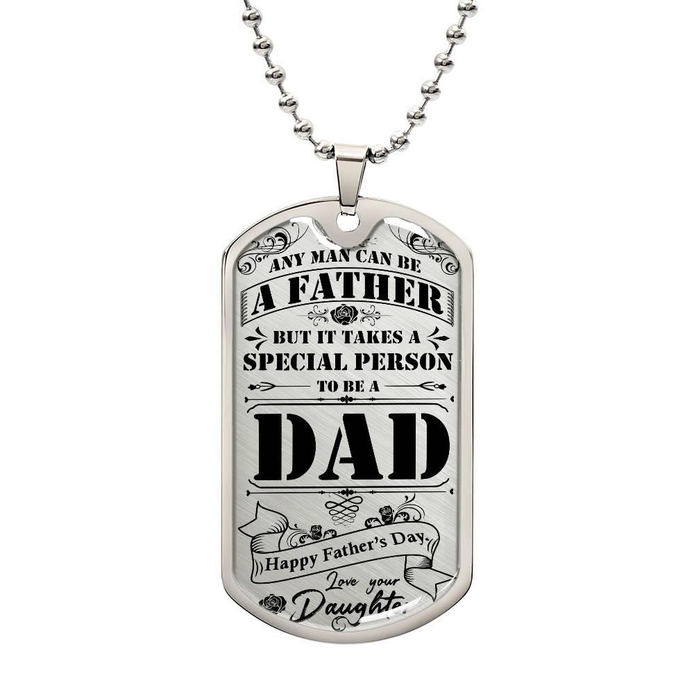 Luxury Tag Necklace It takes a special person to be a Dad by ShineOn Fulfillment