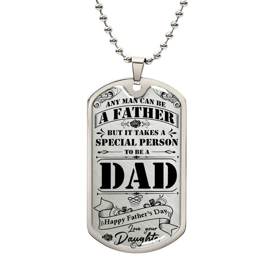 Luxury Tag Necklace It takes a special person to be a Dad by ShineOn Fulfillment