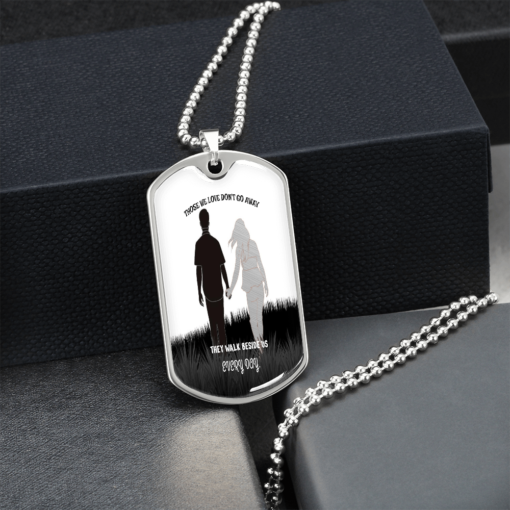 Personalized Military Tag Necklace – Memorial Jewelry – Remembrance Gift – Sympathy Necklace for Loss by ShineOn Fulfillment