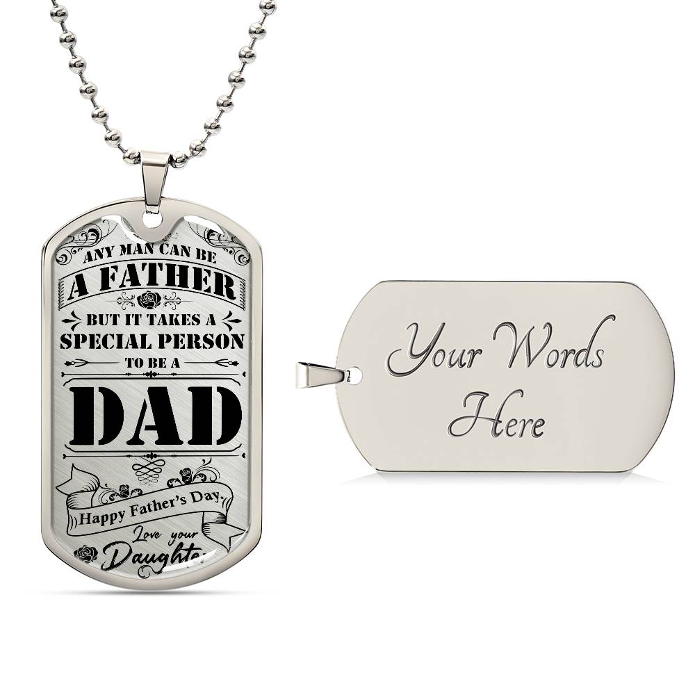 Luxury Tag Necklace It takes a special person to be a Dad by ShineOn Fulfillment