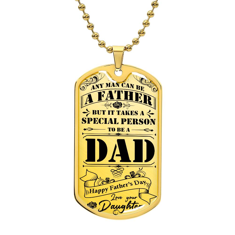 Luxury Tag Necklace It takes a special person to be a Dad by ShineOn Fulfillment