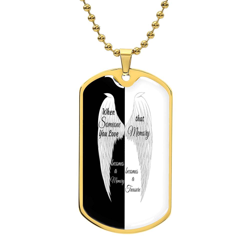 Luxury Tag Necklace Memory becomes a Treasure by ShineOn Fulfillment