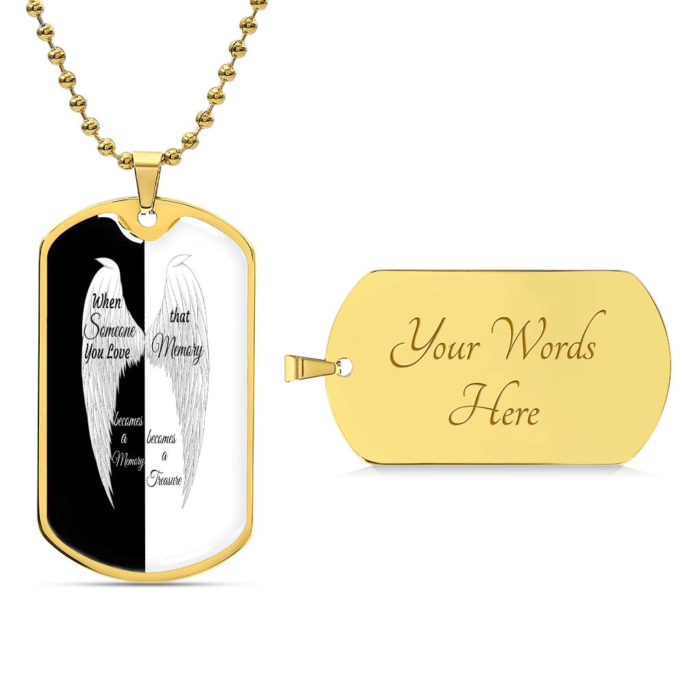 Luxury Tag Necklace Memory becomes a Treasure by ShineOn Fulfillment