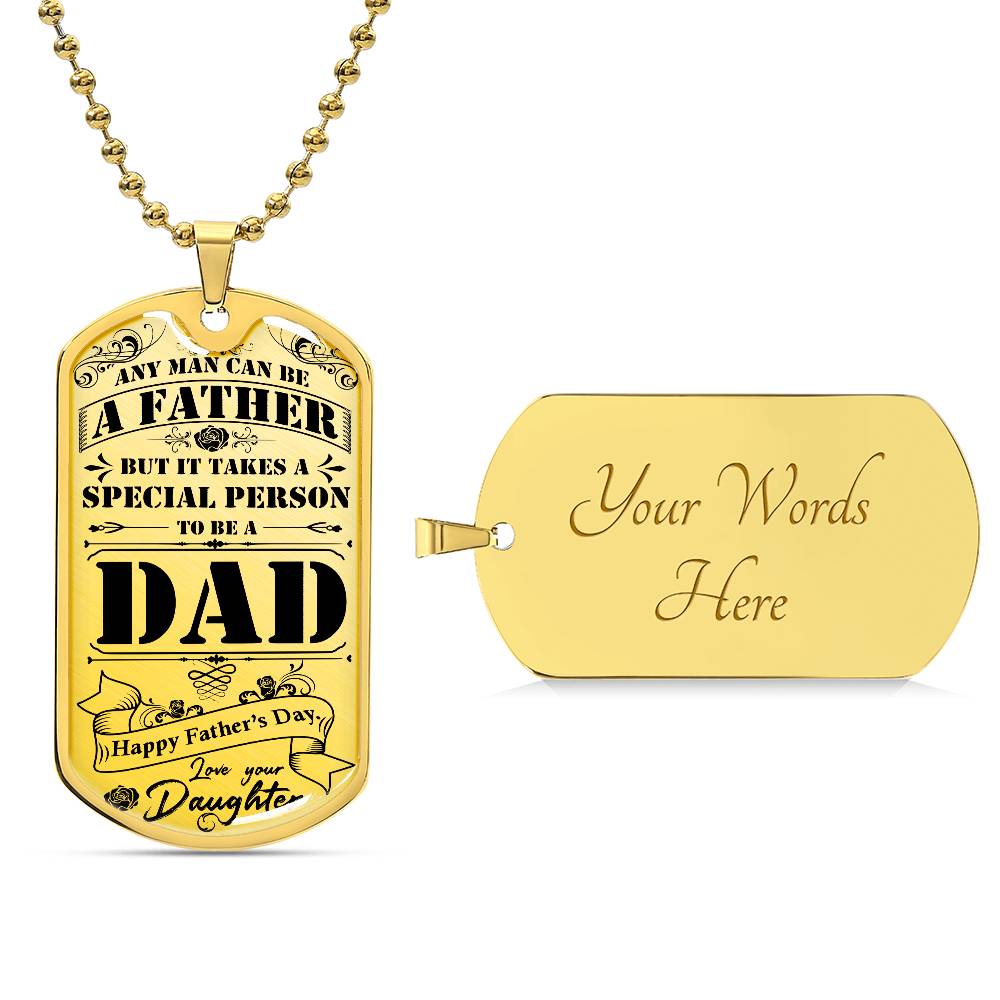 Luxury Tag Necklace It takes a special person to be a Dad by ShineOn Fulfillment
