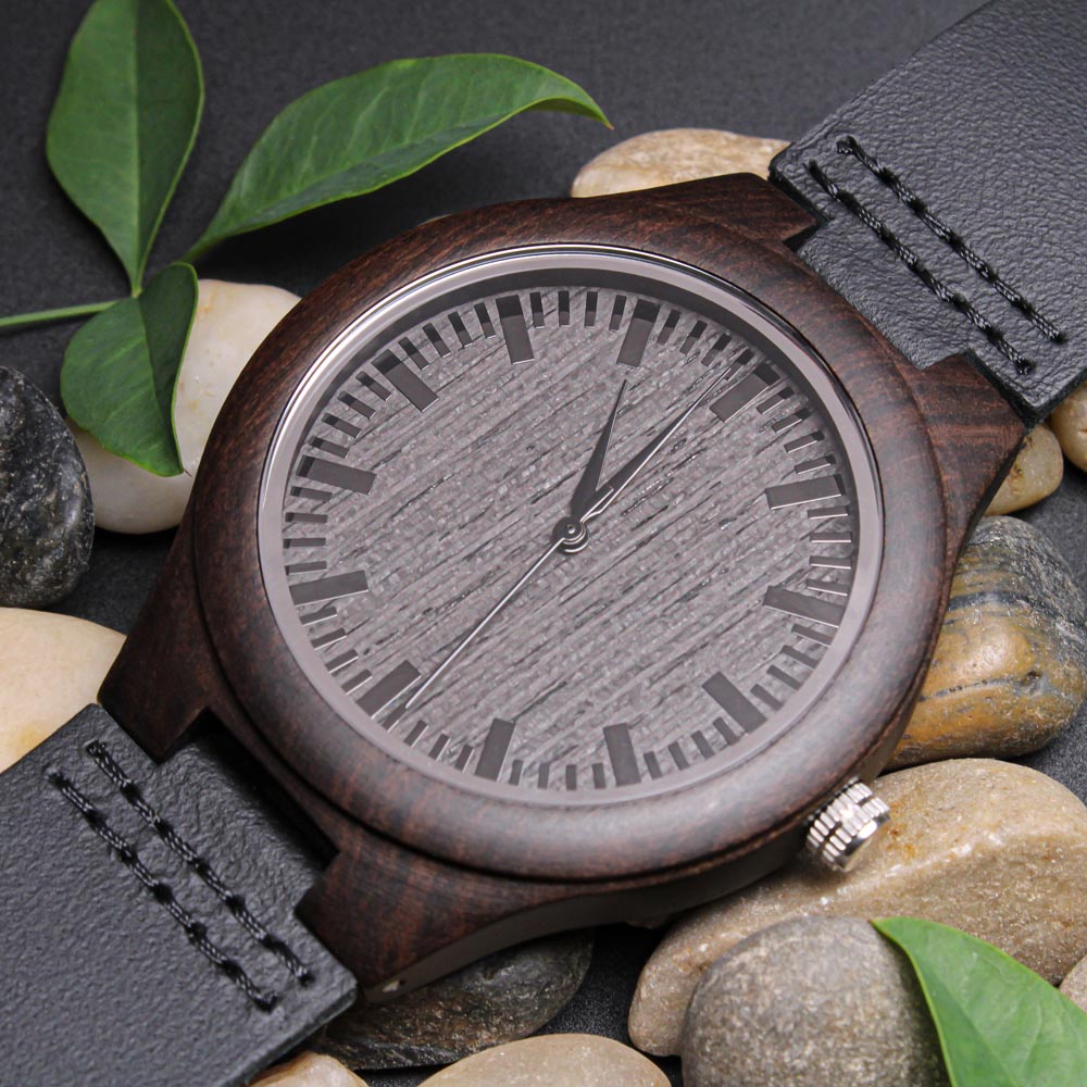 Wood Watch with Engraving Every second with you matters, personalized