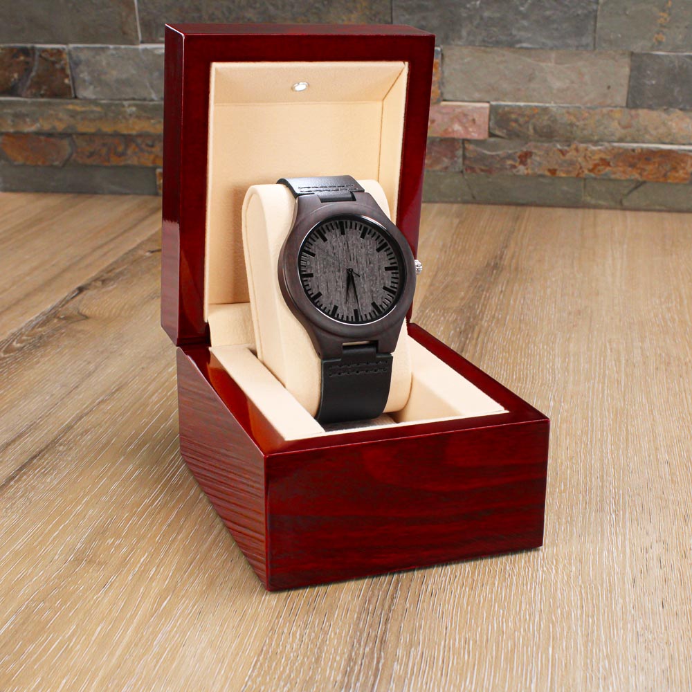 Wood Watch with Engraving Every second with you matters, personalized