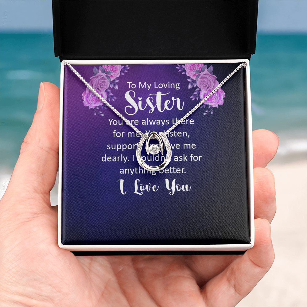 To My Sister Good Luck Necklace ShineOn Fulfillment