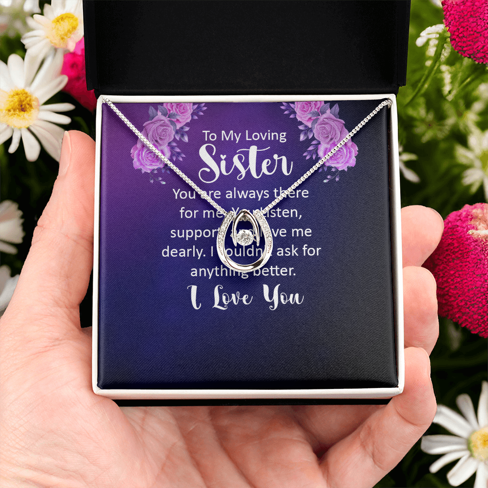 To My Sister Good Luck Necklace ShineOn Fulfillment