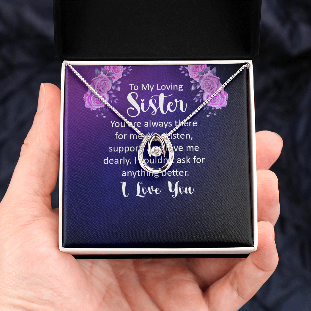 To My Sister Good Luck Necklace ShineOn Fulfillment