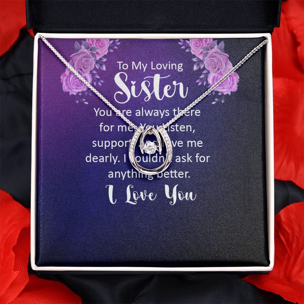 To My Sister Good Luck Necklace ShineOn Fulfillment