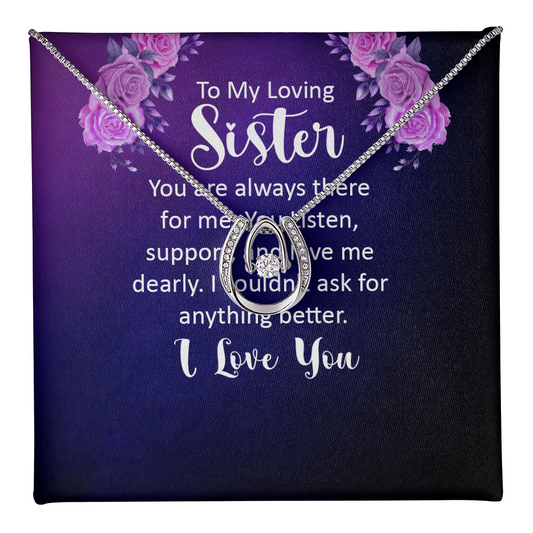 To my Sister Necklace for Luck ShineOn Fulfillment