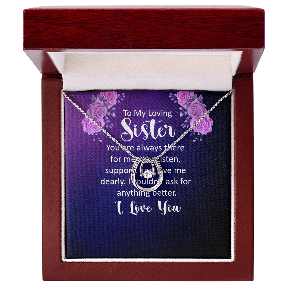 To My Sister Good Luck Necklace ShineOn Fulfillment