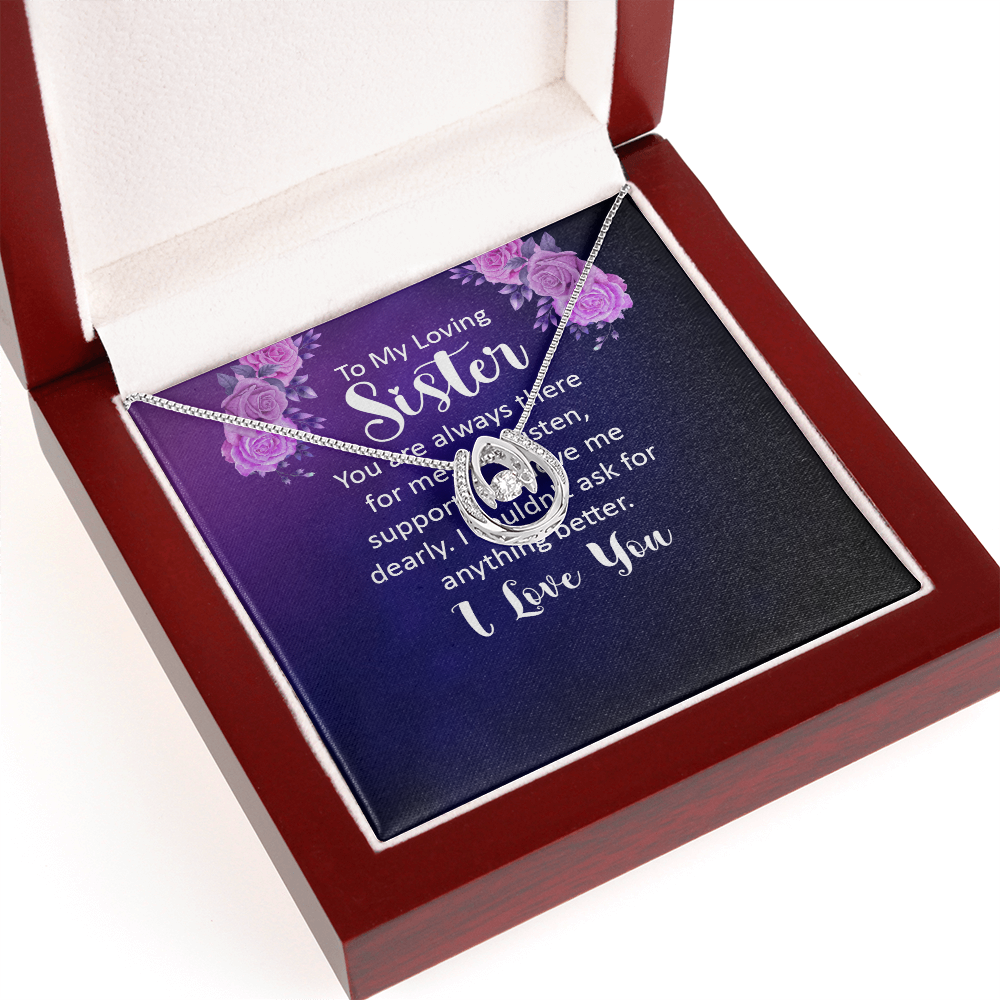 To My Sister Good Luck Necklace ShineOn Fulfillment