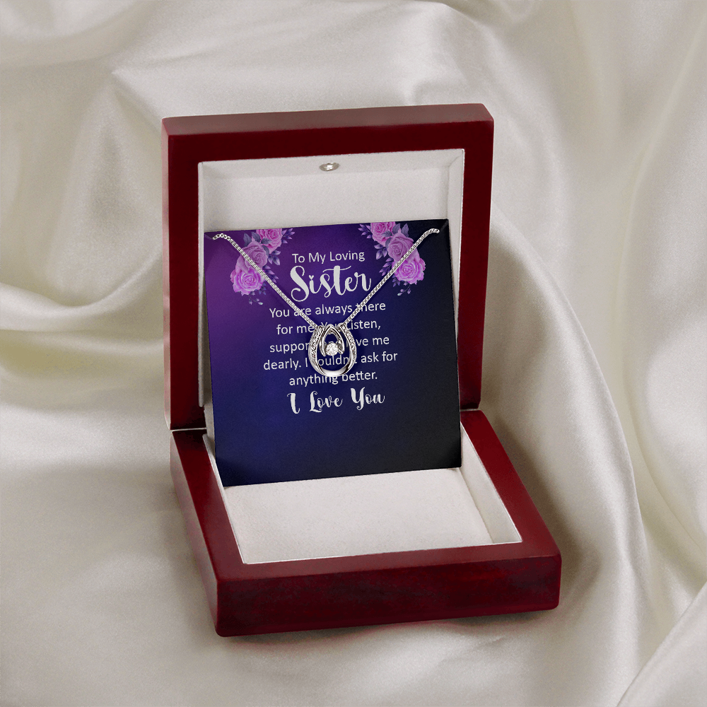 To My Sister Good Luck Necklace ShineOn Fulfillment