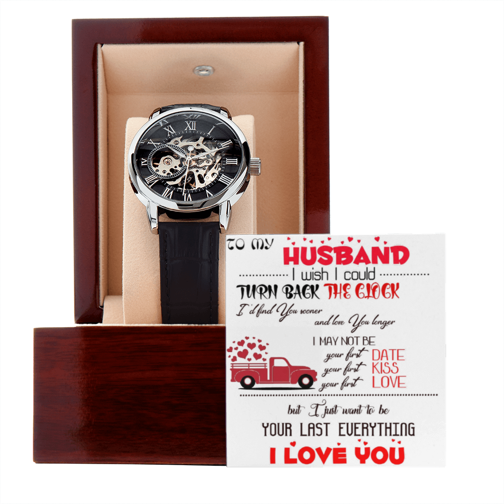 Openwork Watch with To my Husband message card