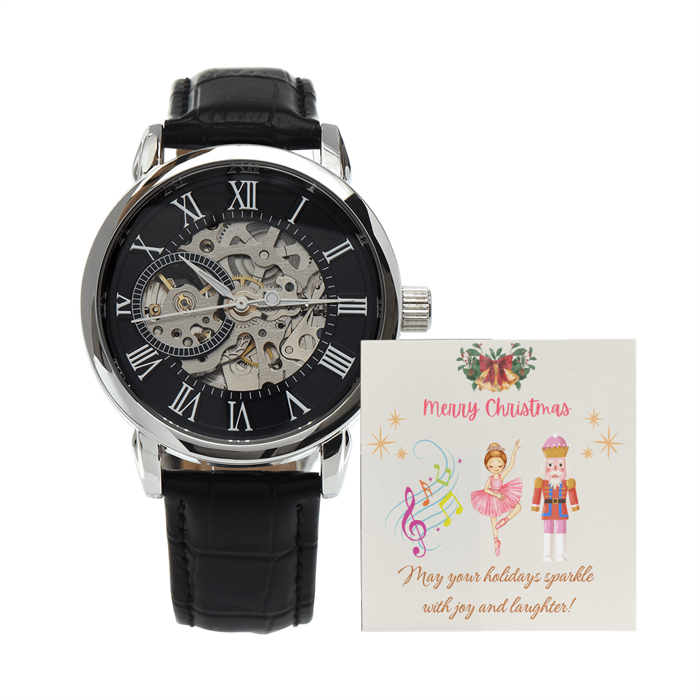 Openwork Watch with Merry Christmas Message Nutckrackers Card by ShineOn Fulfillment