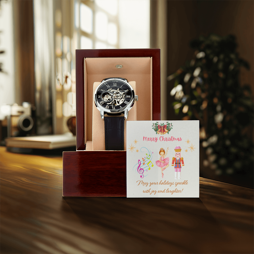 Openwork Watch with Merry Christmas Message Nutckrackers Card by ShineOn Fulfillment