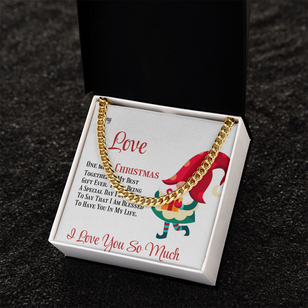 Cuban Link Chain Merry Christmas To Love by ShineOn Fulfillment