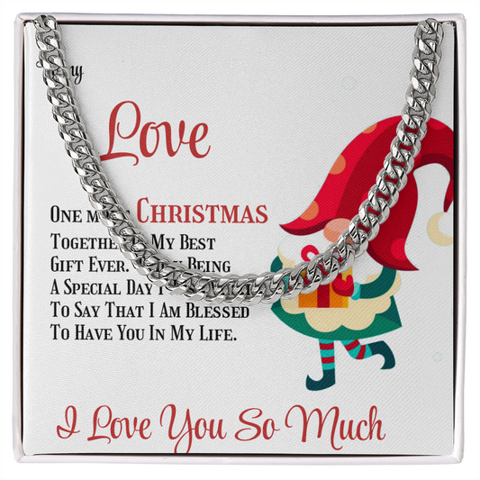 Cuban Link Chain Merry Christmas To Love by ShineOn Fulfillment
