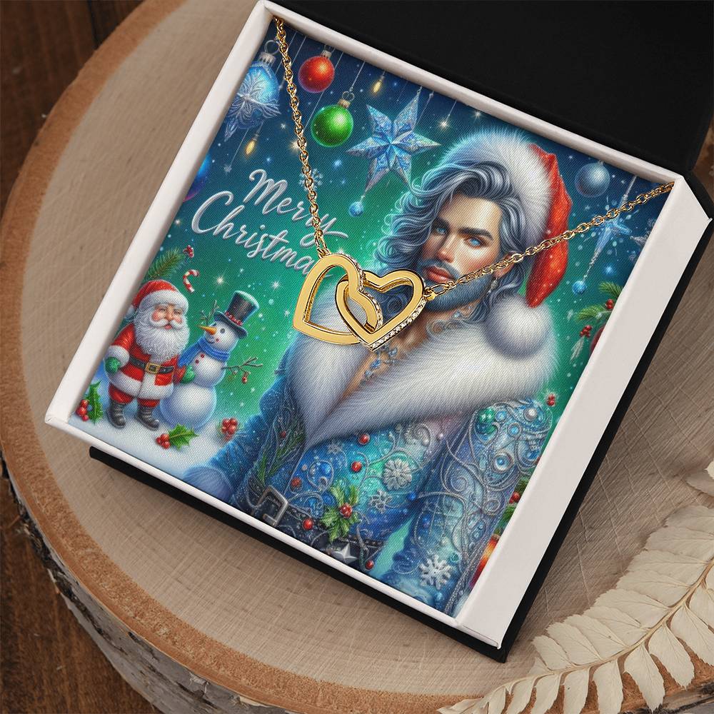 Interlocking Hearts Necklace Merry Christmas (Yellow & White Gold Variants) by ShineOn Fulfillment