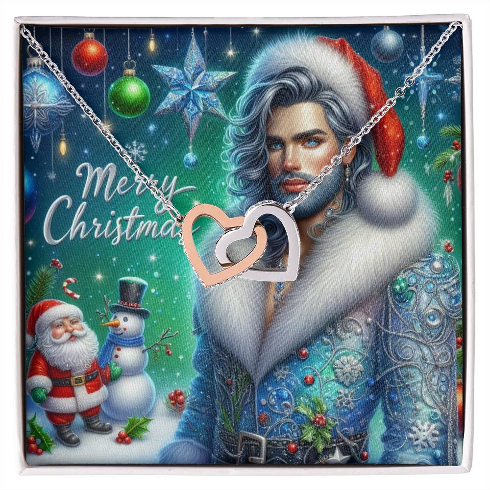 Interlocking Hearts Necklace Merry Christmas (Yellow & White Gold Variants) by ShineOn Fulfillment