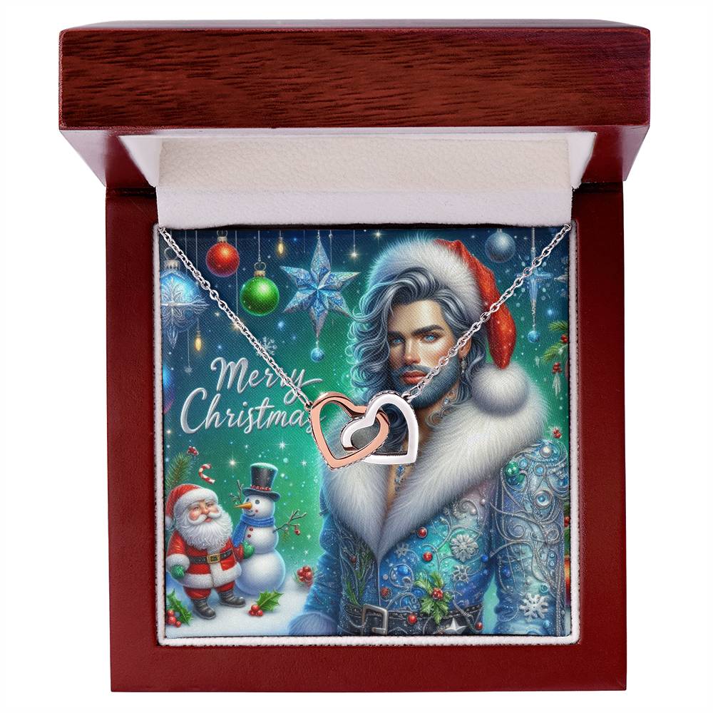 Interlocking Hearts Necklace Merry Christmas (Yellow & White Gold Variants) by ShineOn Fulfillment