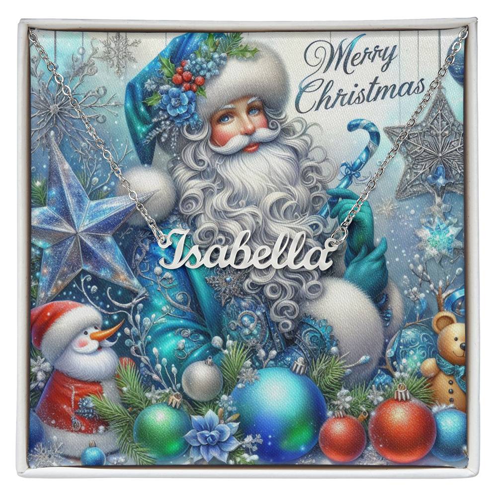 Custom Name Necklace Merry Christmas by ShineOn Fulfillment