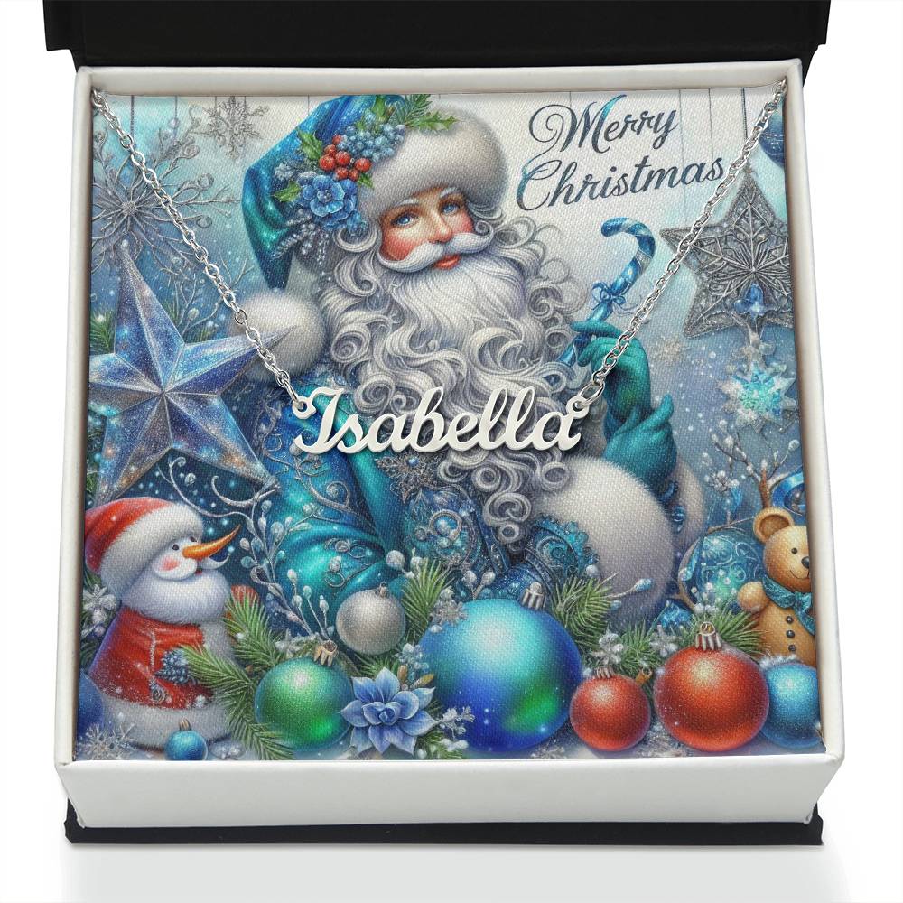 Custom Name Necklace Merry Christmas by ShineOn Fulfillment