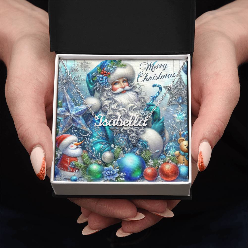 Custom Name Necklace Merry Christmas by ShineOn Fulfillment