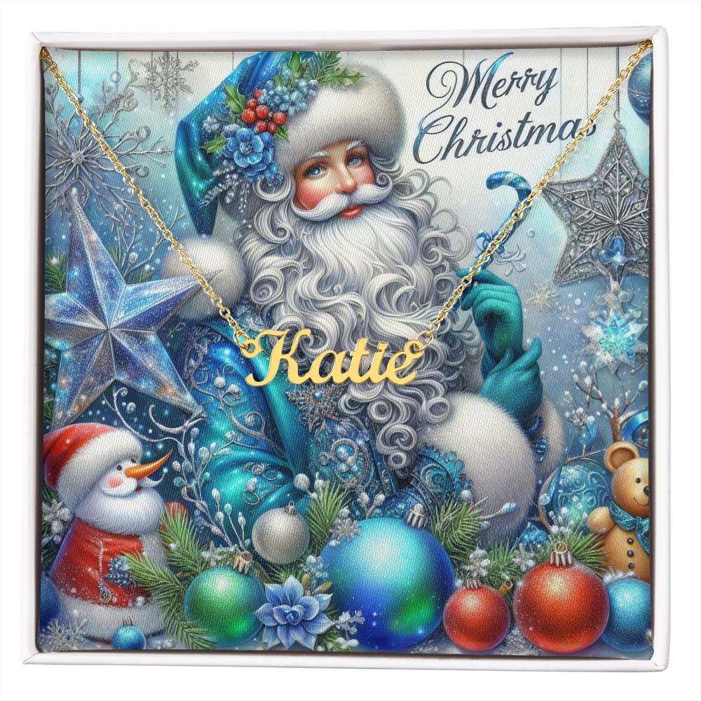 Custom Name Necklace Merry Christmas by ShineOn Fulfillment