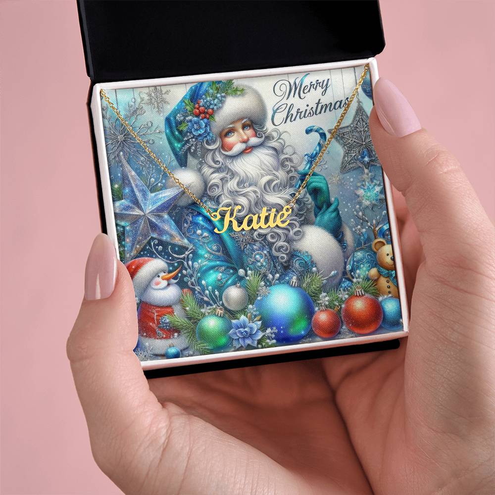 Custom Name Necklace Merry Christmas by ShineOn Fulfillment