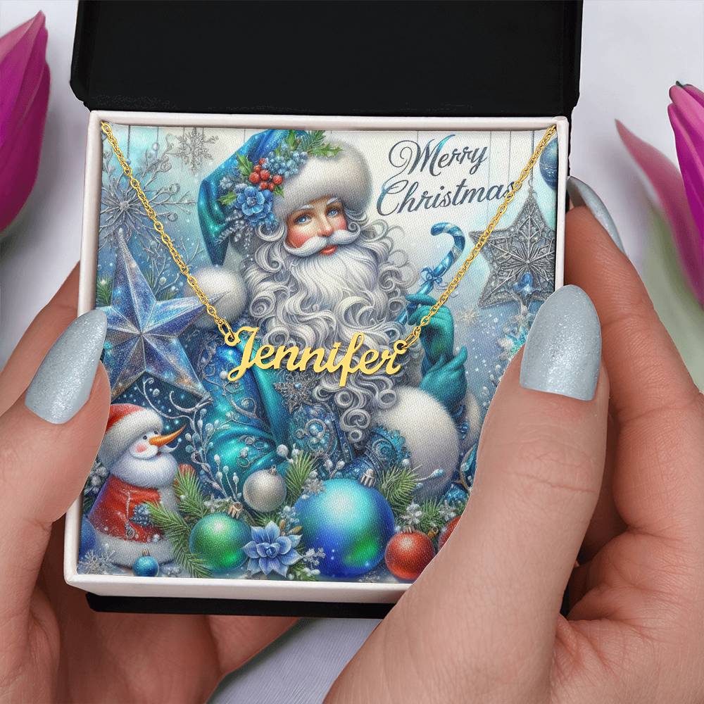 Custom Name Necklace Merry Christmas by ShineOn Fulfillment