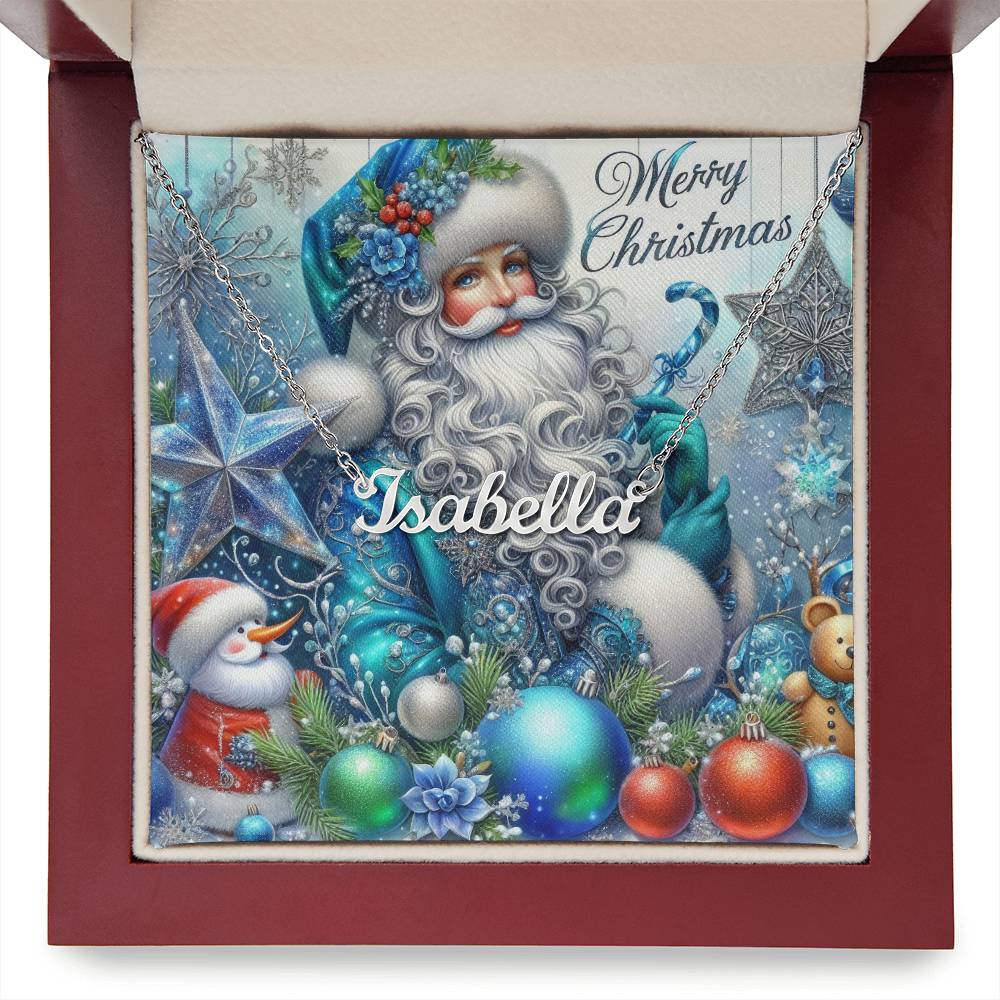 Custom Name Necklace Merry Christmas by ShineOn Fulfillment