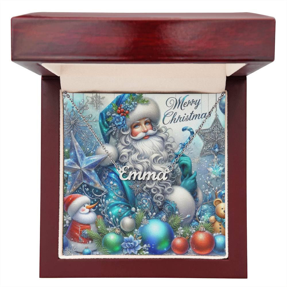 Custom Name Necklace Merry Christmas by ShineOn Fulfillment