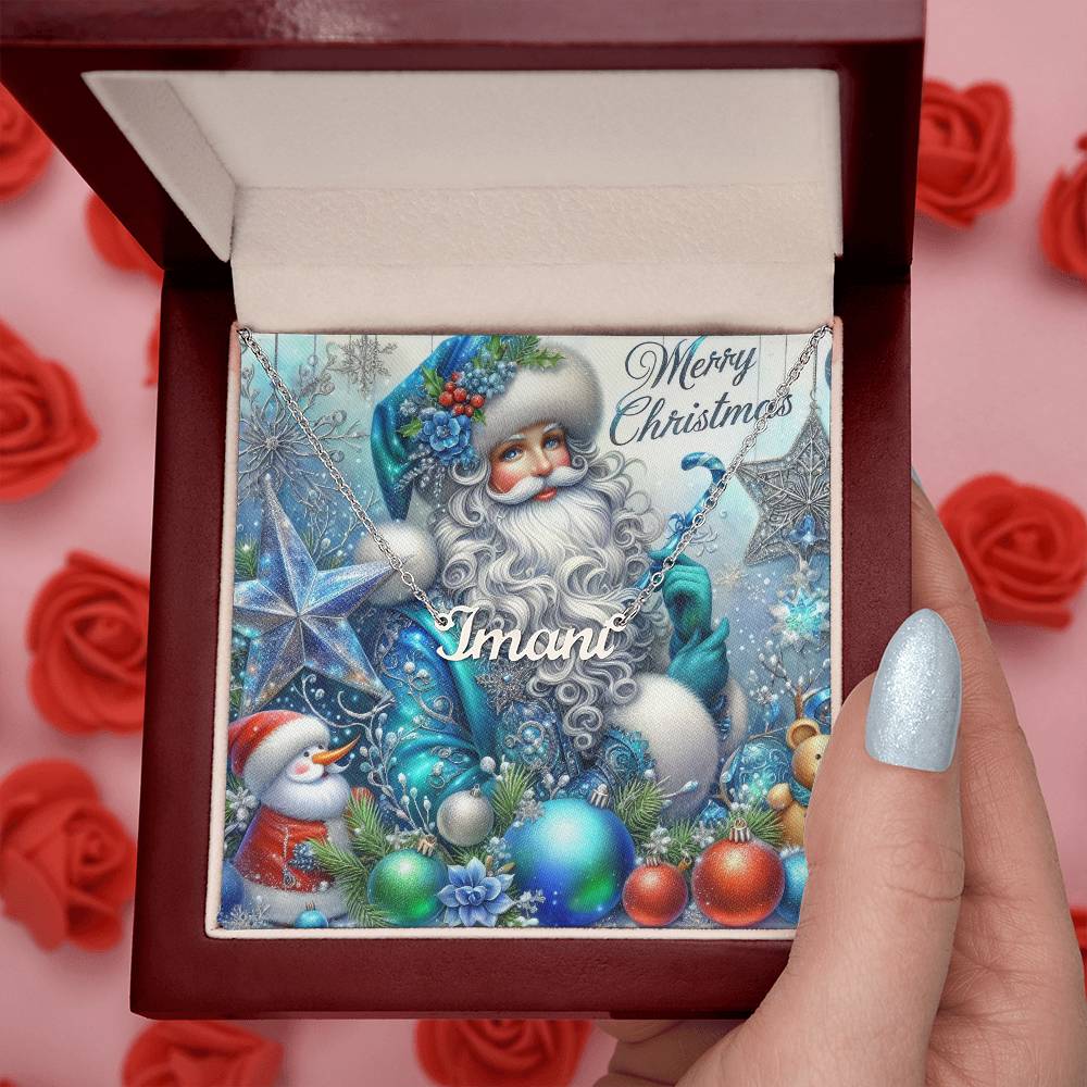 Custom Name Necklace Merry Christmas by ShineOn Fulfillment
