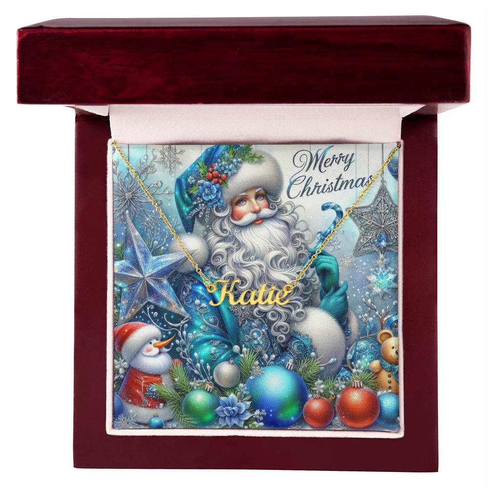 Custom Name Necklace Merry Christmas by ShineOn Fulfillment