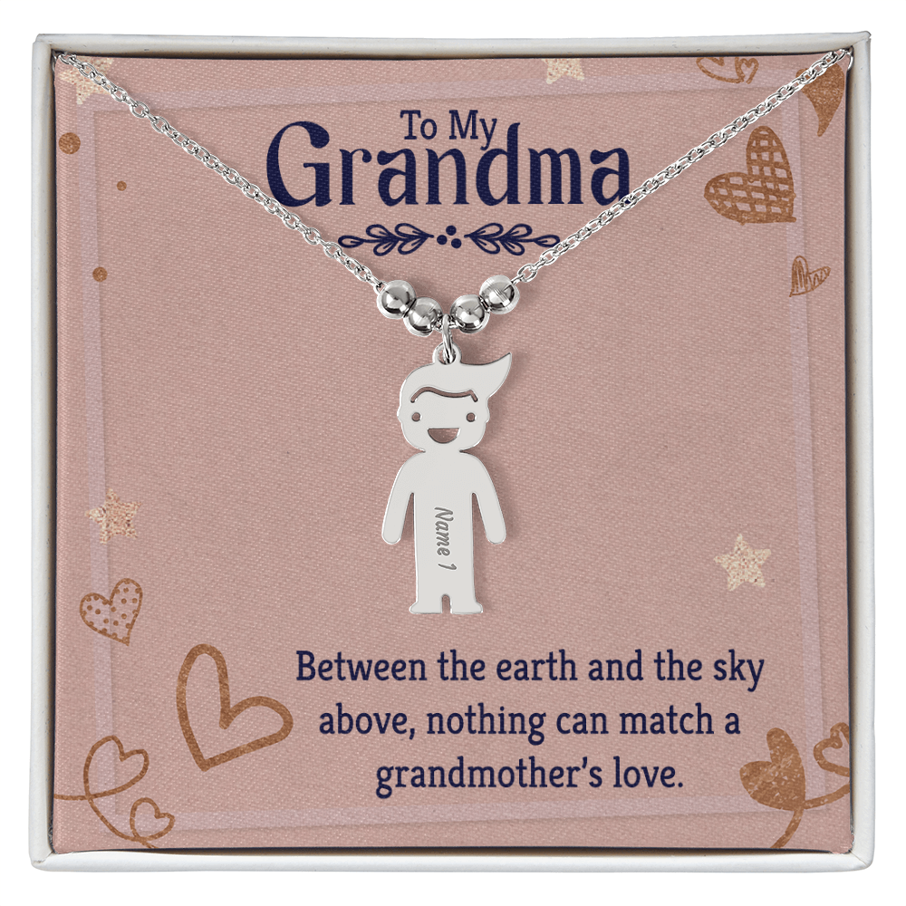 Kid Charm Necklace for Grandma – Engraved ShineOn Fulfillment