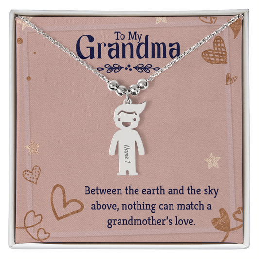 Kid Charm Necklace for Grandma – Engraved ShineOn Fulfillment