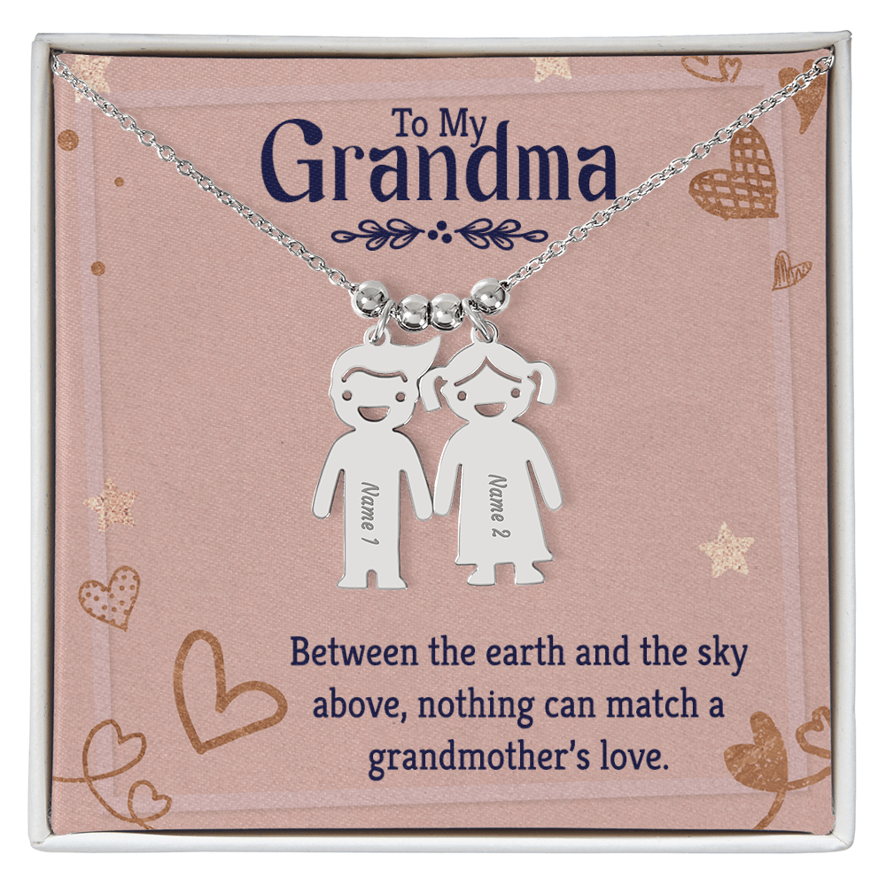 Kid Charm Necklace for Grandma – Engraved ShineOn Fulfillment