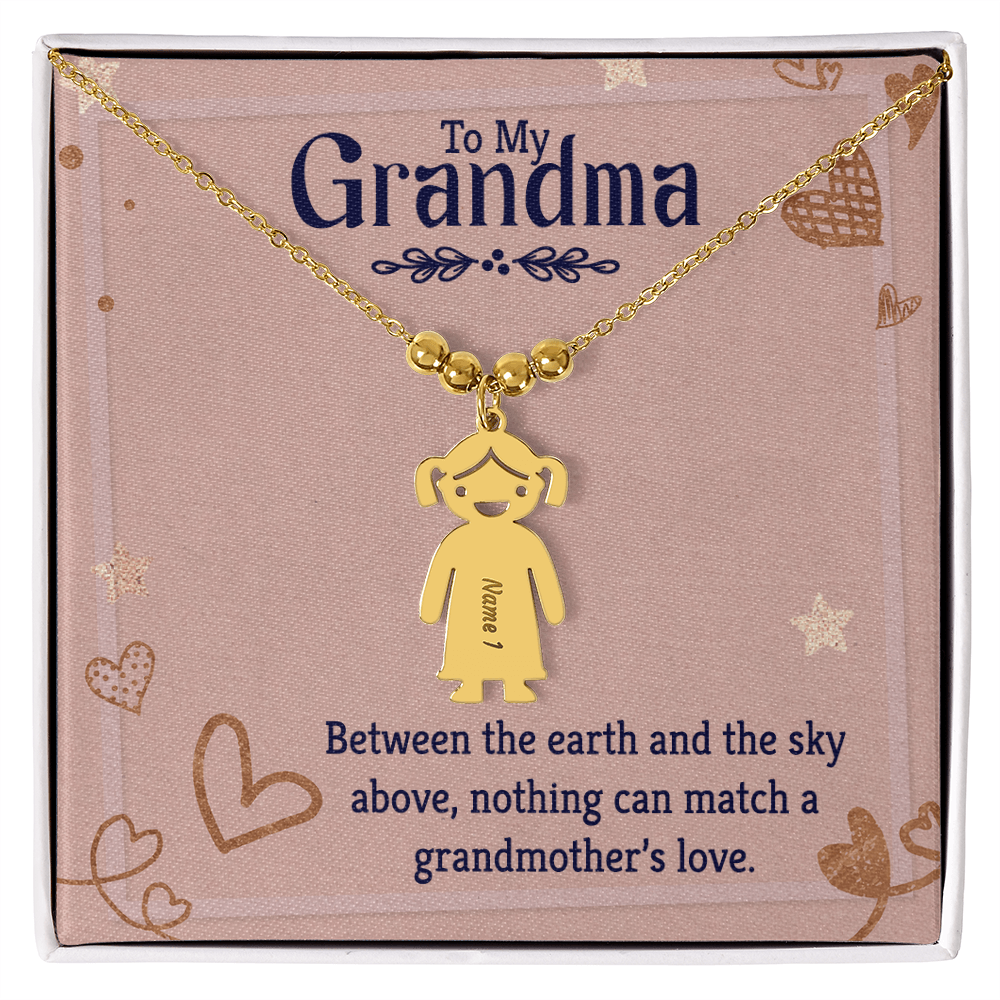 Kid Charm Necklace for Grandma – Engraved ShineOn Fulfillment