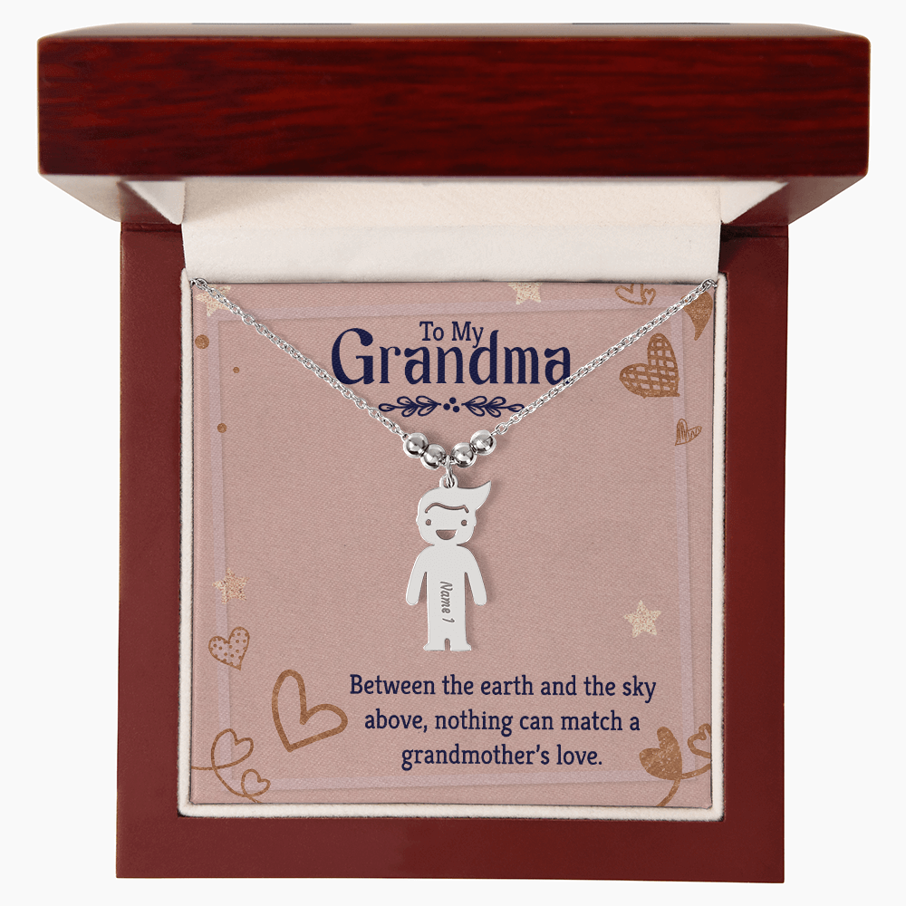 Kid Charm Necklace for Grandma – Engraved ShineOn Fulfillment