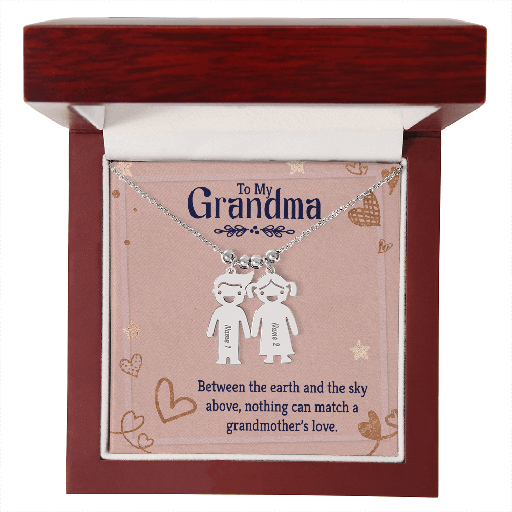 Kid Charm Necklace for Grandma – Engraved ShineOn Fulfillment