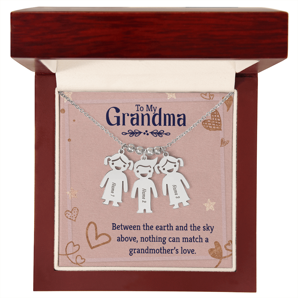Kid Charm Necklace for Grandma – Engraved ShineOn Fulfillment
