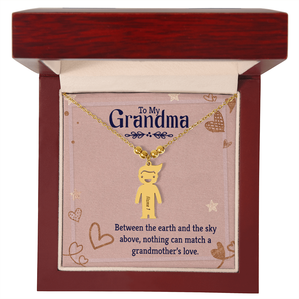 Kid Charm Necklace for Grandma – Engraved ShineOn Fulfillment