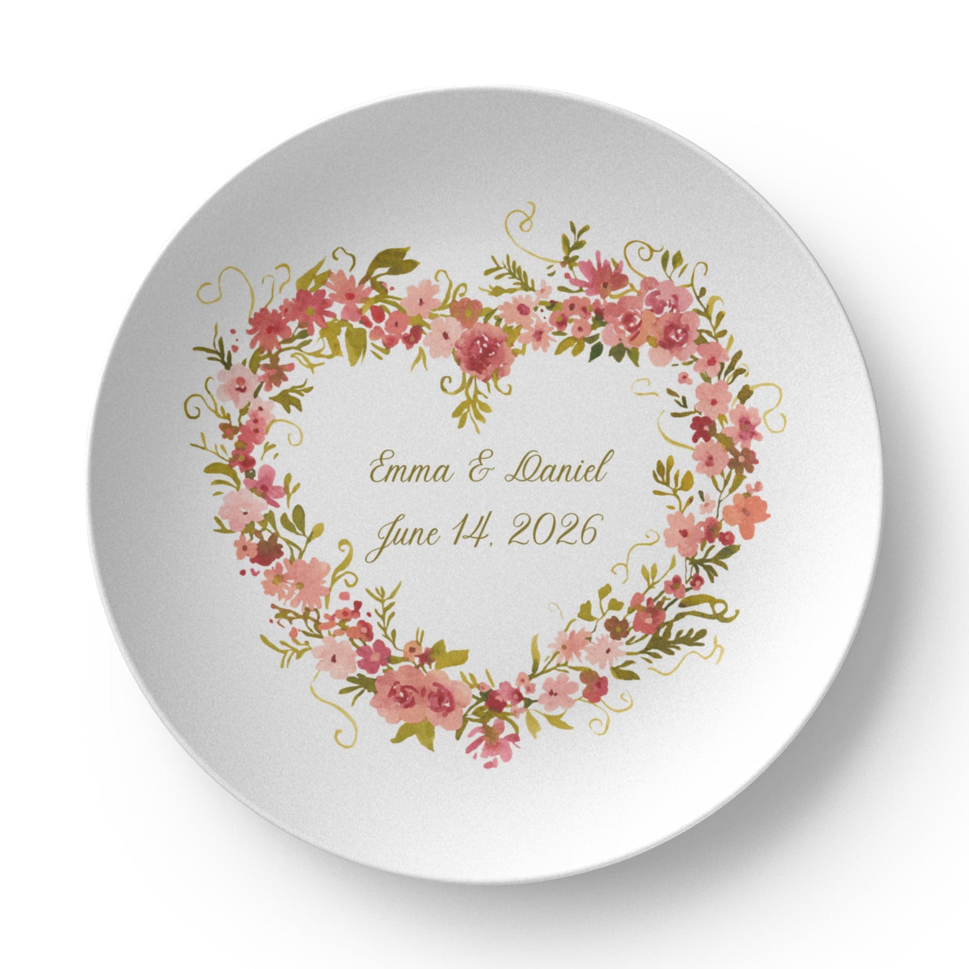 Personalized wedding or anniversary plate ShineOn Fulfillment