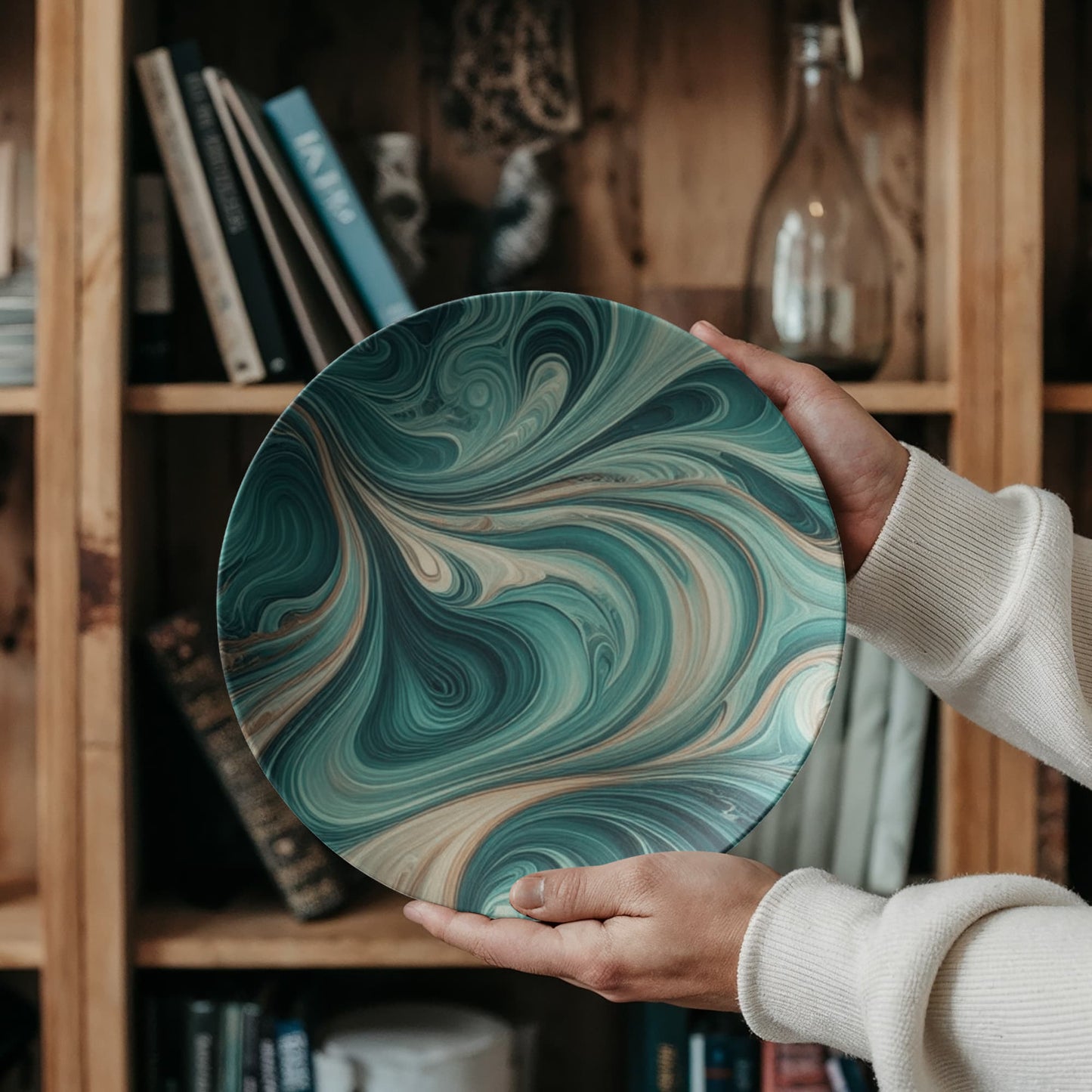 Dinner Plate turqouise 10” Plate by ShineOn Fulfillment